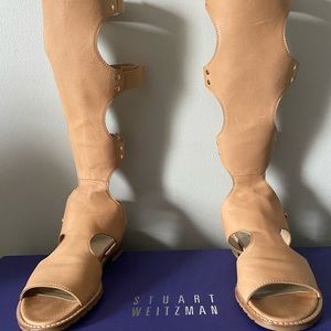 Stuart weitzman backview gladiators in pecan